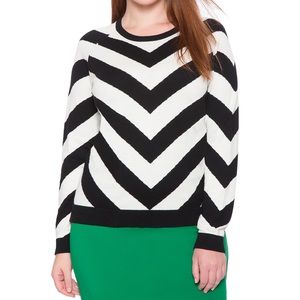 Super Cute Raglan Sleeve Chevron Sweater